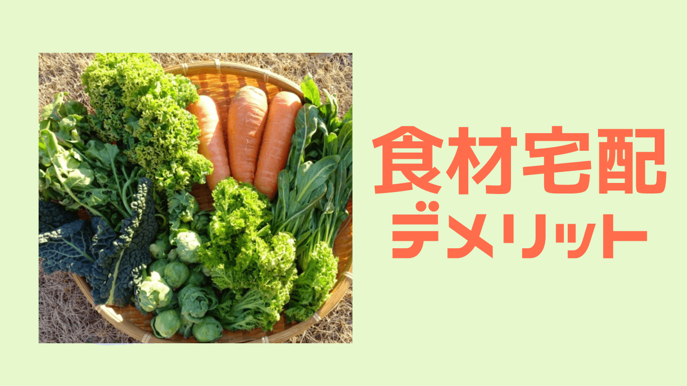 食材宅配のデメリット